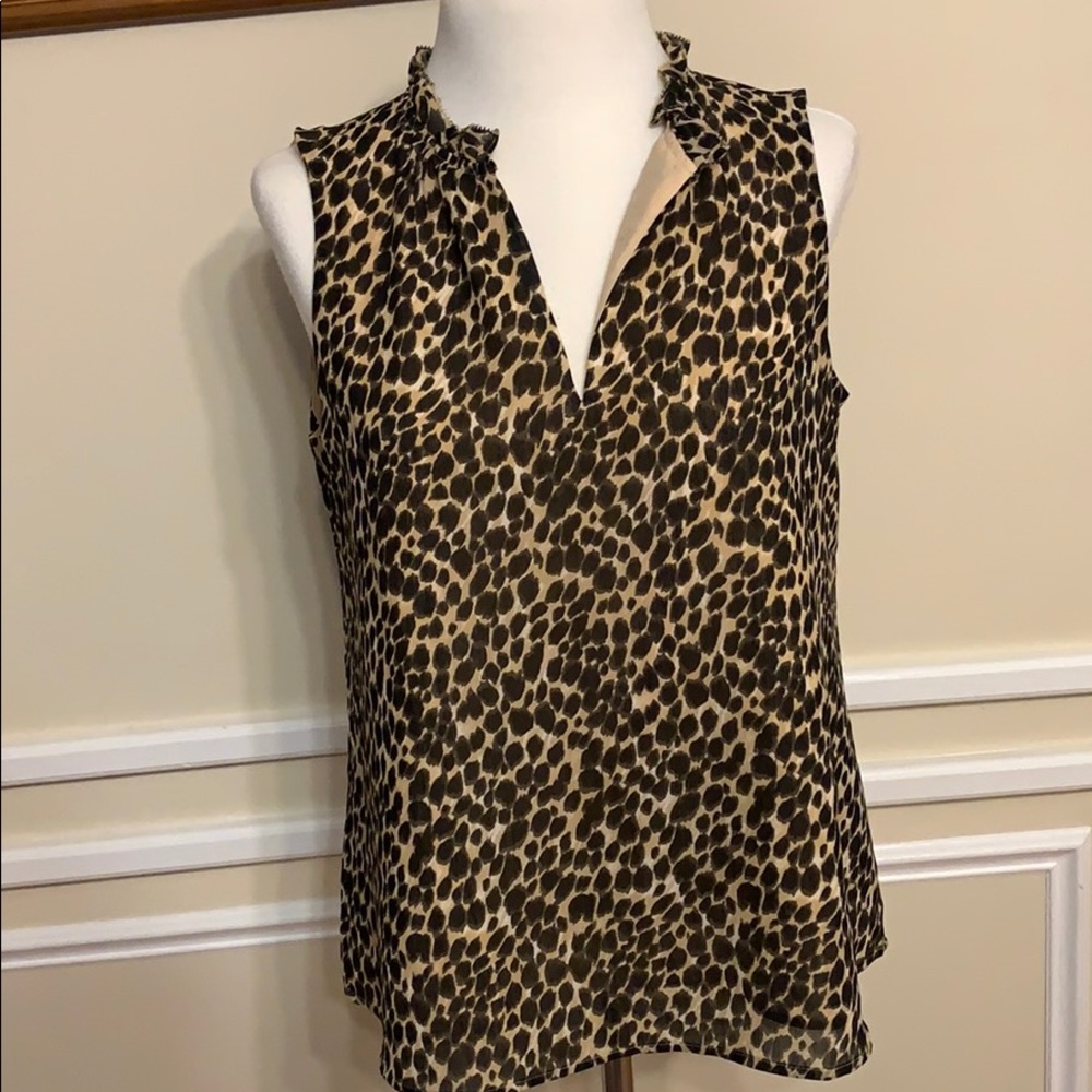 J. Crew Leopard Print Tank Top Blouse